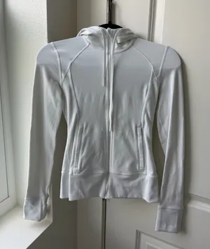 Aritzia TNA White Zip up Jacket thumbnail 1