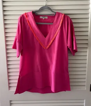 CROSBY by Mollie Burch Top Pink thumbnail 1