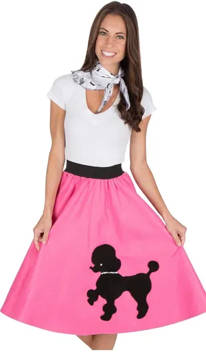 Adult One Size Poodle Skirt Costume thumbnail 1