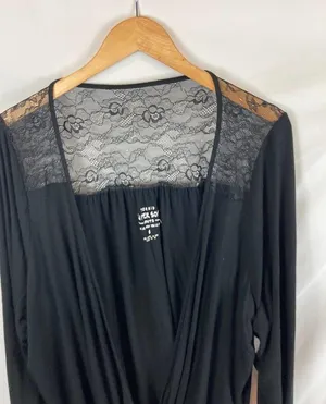 Torrid Knit Rayon Span Surplice Lace Back Long Sleeve Top Size 3X thumbnail 5