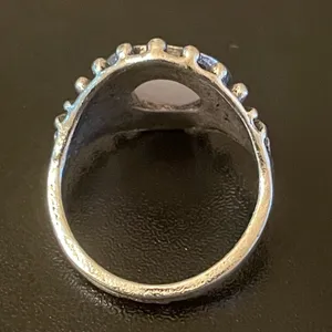 Vintage simulated opal silver plated ring size 6.75 thumbnail 4