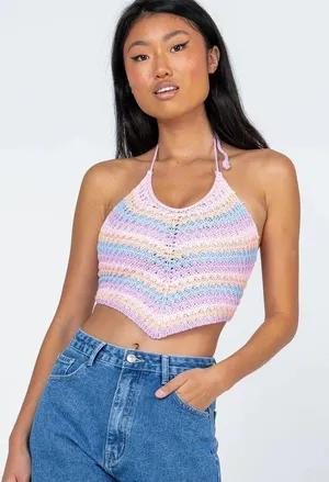 Princess Polly Crochet Halter Top thumbnail 2