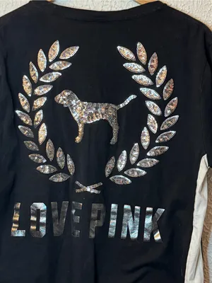 PINK Victoria's Secret Black Bling Tee thumbnail 4
