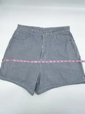 Vintage 90s Y2K Bill Blass Jeans Gingham Denim Mom Shorts Size 12 Cotton Preppy thumbnail 11