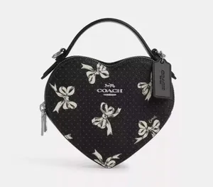 Heart Crossbody Bag With Bow Print thumbnail 1