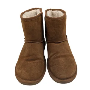 Minnetonka Brown Suede Sheepskin Lined Short Ankle Boots Women's‎ Size 8M 85701 thumbnail 4