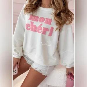 White and Pink 'Mon Chéri' Sweatshirt thumbnail 7