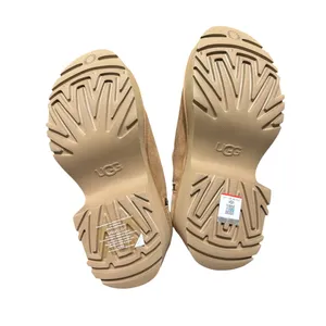 UGG suede boots with chunky platform sole. Side zipper and elastic for easy entry. Soft suede upper with clean stitching details. Neutral tan hue pairs with many outfits. thumbnail 5