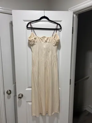New Showpo Gwen Midi Linen Blend Dress Size Large MSRP $89 thumbnail 10