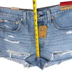NEW Levi's 501 High Rise Distressed Cut Off Jean Shorts Capsule Summer 30‎ thumbnail 10