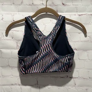 Nike Women's‎ Wave Pattern Sports Bra - Blue and Coral Size small thumbnail 2