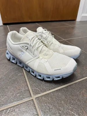 ON Running Womens Cloud 5 Gym Shoes Sneakers Trainers Chambray Blue White 10 thumbnail 15