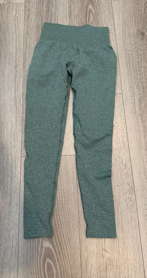 NVGTN Sage Green Heathered Scrunch Leggings Size Small thumbnail 1