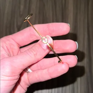 Anthropologie Elegant Gold Bangle Bracelet “L” thumbnail 3