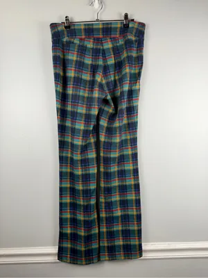 J. McLaughlin Rylie Pant in green plaid size small thumbnail 5