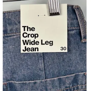 American Apparel Women Crop Wide Leg Jeans 30 Pink Tint Wash Y2K 90s‎ thumbnail 10
