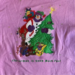 Quacker Factory Large T-shirt Christmas is Snow Much Fun Retro Granny Tee thumbnail 3