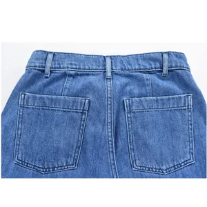 Aritzia Wilfred Free Pleated Barrel Leg Jeans Organic Cotton Medium Wash Blue 4 thumbnail 4