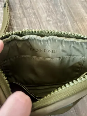 Dagne Dover Mara Neoprene Phone Sling/Crossbody Dark Moss/Olive Excellent Cond. thumbnail 4