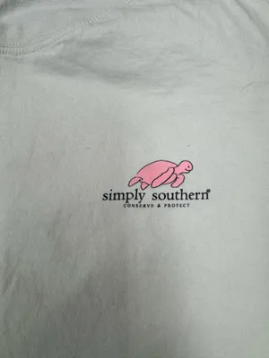 Simply Southern Donut Turtle Beige Short Sleeve Tee Size Large thumbnail 2