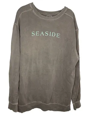 Comfort Colors Seaside Crewneck Sweatshirt Gray Size Large Pullover 30A Florida thumbnail 1