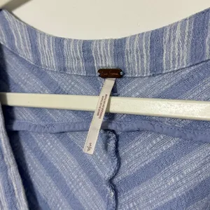 Free People Morning Striped Dolman Top Size Small Blue Minimal Beach Blue Fall thumbnail 4