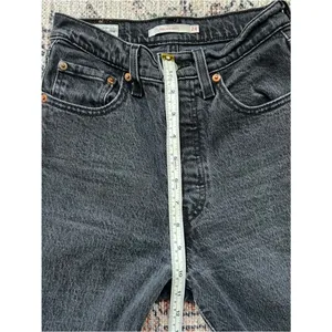 Levi’s Premium Ribcage Boot Cut Button Fly Black Jeans, Size 24 thumbnail 11