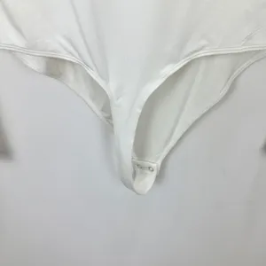 Good American Scoopneck Bodysuit Ivory Stretch Jersey Knit Basics Size 4 XL NWT thumbnail 10