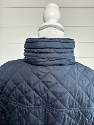 Michael Kors Quilted Dark Navy Hooded Puffer Coat thumbnail 6