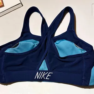 Nike Lg Dry-Fit Two Tone Blue Sports Bra thumbnail 4