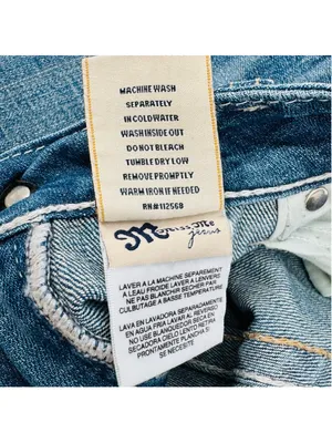 Miss Me Blue Distressed Sunny Boot Cut Jeans Size 29 Low Rise thumbnail 4