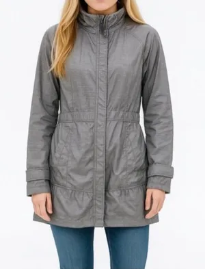 Athleta Women's City Chic‎ Gray Windbreaker Jacket Size XL Gray thumbnail 1