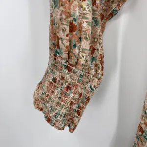 Final Touch Floral Mini Dress Multi Dolman Sleeves Coastal Cowgirl Boho Size M thumbnail 9