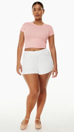 Aritzia white high waisted short thumbnail 1