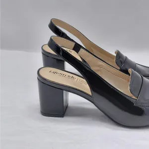 LifeStride Womens Angel Slingback Loafer Pump Sz 6.5 M Black Patent Office Shoe thumbnail 9