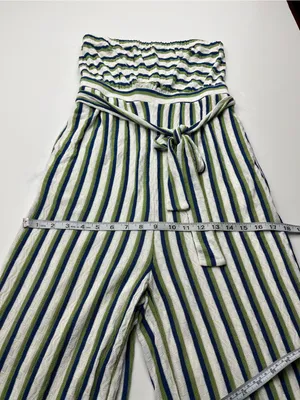 Anthropologie Maeve Meja Strapless Striped Knit Wide Leg Jumpsuit Small FLAW‎ thumbnail 10