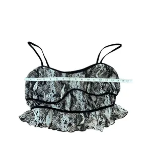 Urban Outfitters Sheer Snake Print‎ Crop Tank Top sz large thumbnail 4