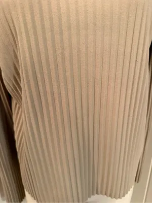 Babaton Aritzia Women's Long-Sleeve Ribbed Mock Neck Top - Beige Sz S thumbnail 2