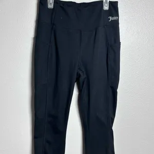 Juicy Couture Sport Women Black Yoga‎ Activewear Athletic Capri leggings size M thumbnail 2