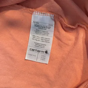 Carhartt Shirt Womens Small Peach T-Shirt Chest Pocket Loose Fit Crewneck Comfy thumbnail 5