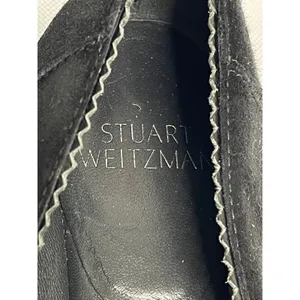 Stuart Weitzman Schooldays Black Suede Penny Loafers Wedge 8.5 Spain thumbnail 5