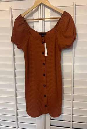 Sanctuary Gracie Burnt Orange Dress Size XS thumbnail 1