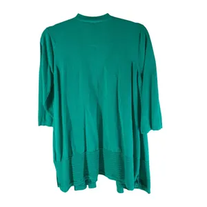 Chico's Cardigan Sweater Thin Knit Long Duster Lightweight Green Size 2 US L thumbnail 3