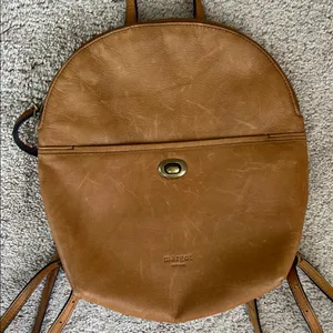 margot New York leather‎ backpack purse Tan thumbnail 2