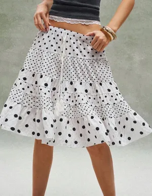 Boutique White and Black Midi Skirt thumbnail 2