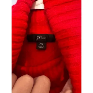 J.Crew Womens Supersoft Yarn Turtleneck Sweater Red Wool Alpaca‎ Blend XS thumbnail 3