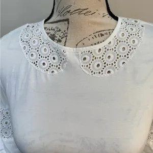 ANNE FONTAINE White Cotton Eyelet Leoncia Top Sz 40 (6-8)‎ thumbnail 2