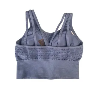 Gymshark Purple Mesh Cut Out Seamless Workout‎ Sports Bra Crop Top Extra Small thumbnail 2