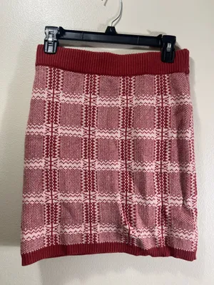 Best Match Rusty Rose Plaid Two-Piece Long Sleeve Sweater Dress thumbnail 7