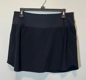 Athleta Run With It Skort Women's Medium Black Active Running Tennis Pocket thumbnail 1